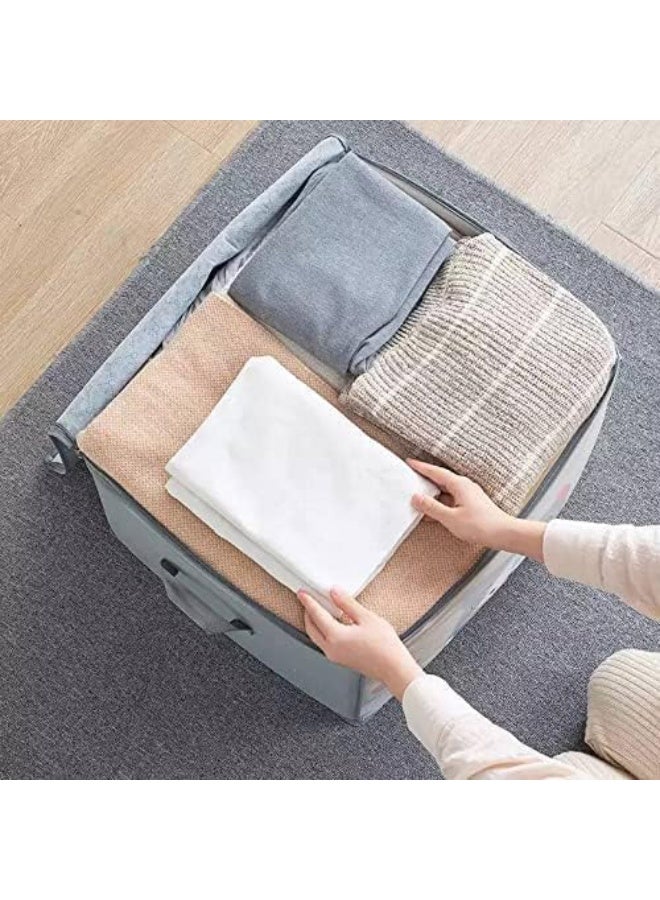 Clothes Storage Bag Blankets Storage Bag Storage Pouch Organizer Cartoon Prints Folding Clothes Organizer for Clothes Quilt Blanket - Image 2